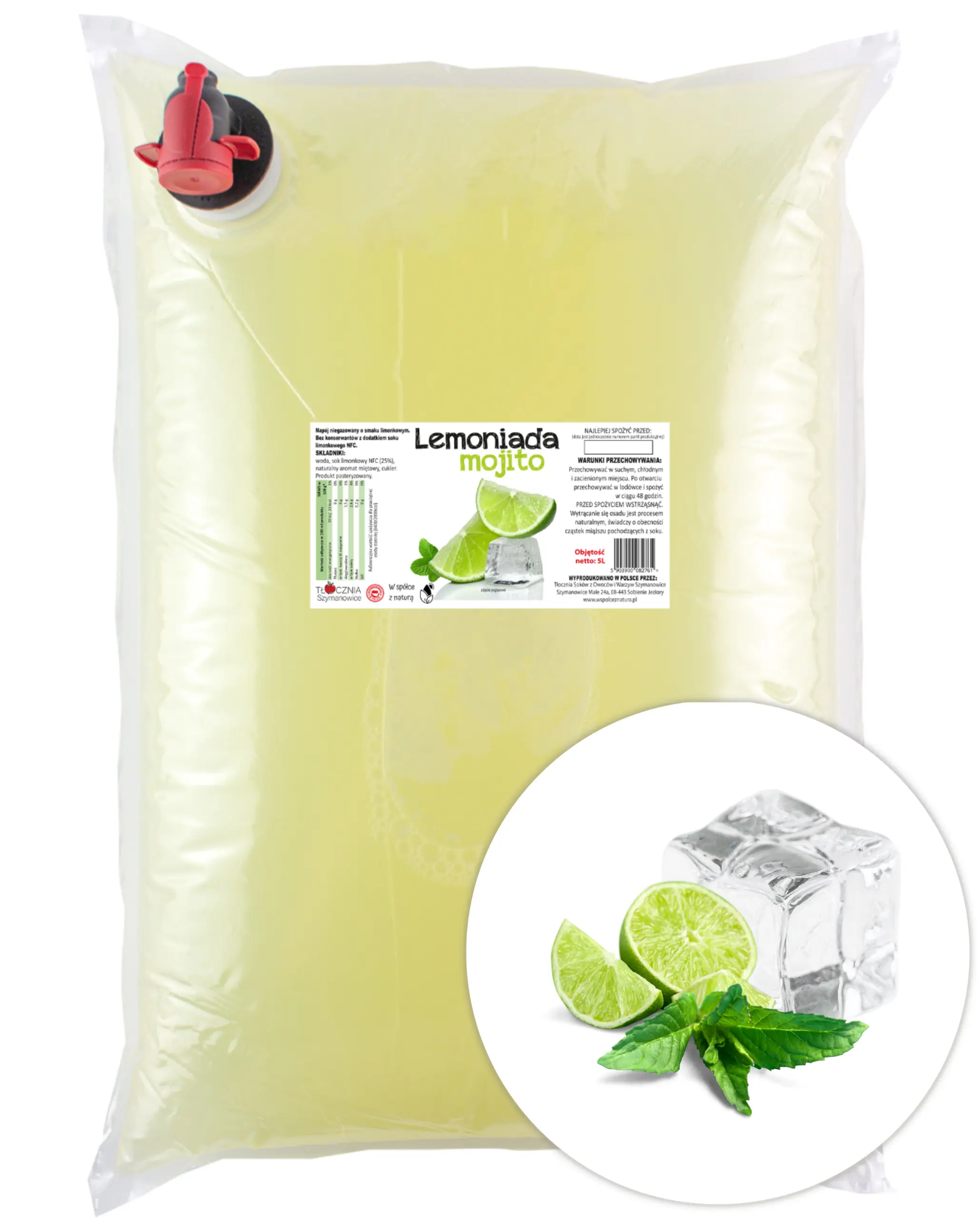 Lemoniada Mojito 5 l Naturalna Orzeźwiająca