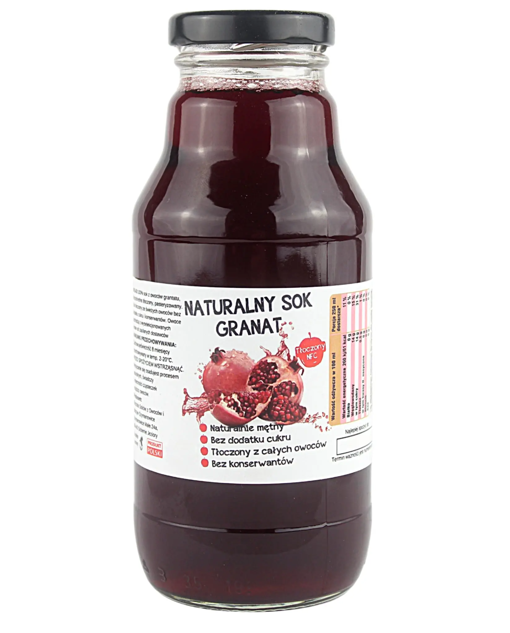 Sok z Granatów Tłoczony  300ml NFC 100% Bez Dodatków